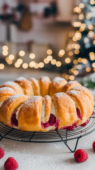 Raspberry Cream Cheese Crescent Ring 8 Arwa Recipes raspberry cream cheese crescent ring 1