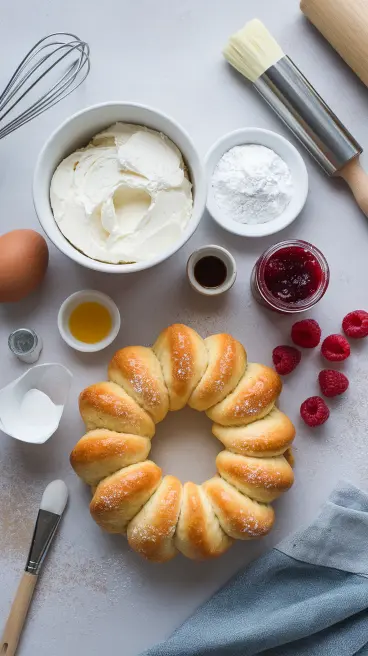 Raspberry Cream Cheese Crescent Ring 6 Arwa Recipes raspberry cream cheese crescent ring 3