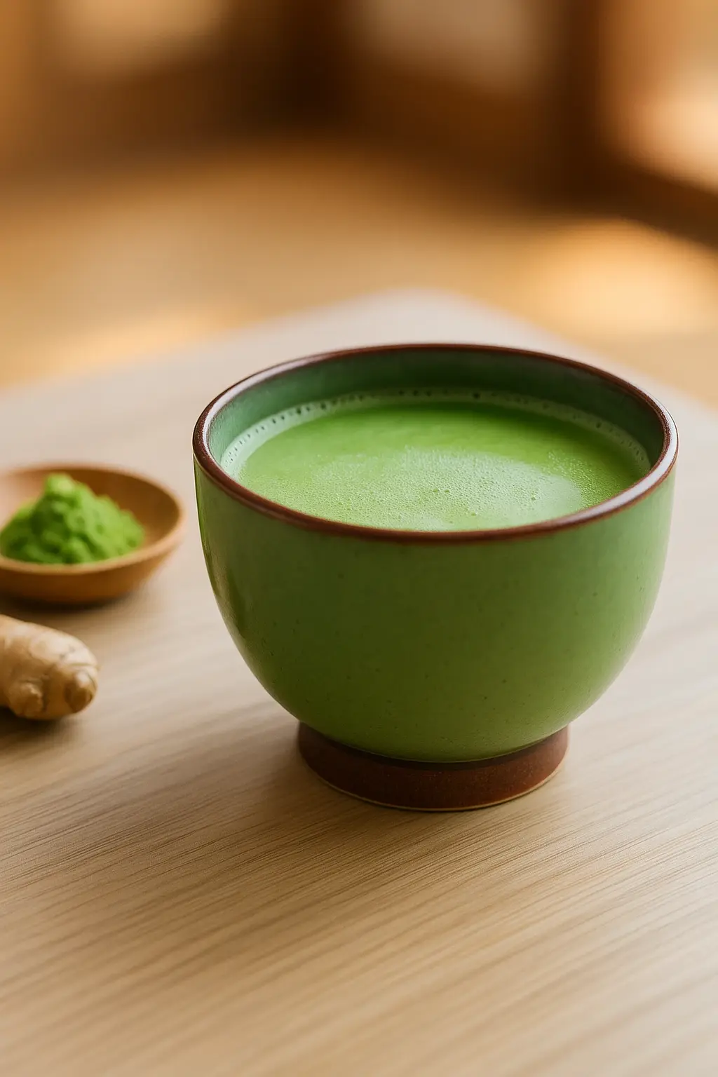 Japanese Mounjaro Recipe for Weight Loss (2025) 9 Japanese Mounjaro Recipe with matcha and ginger in ceramic bowl